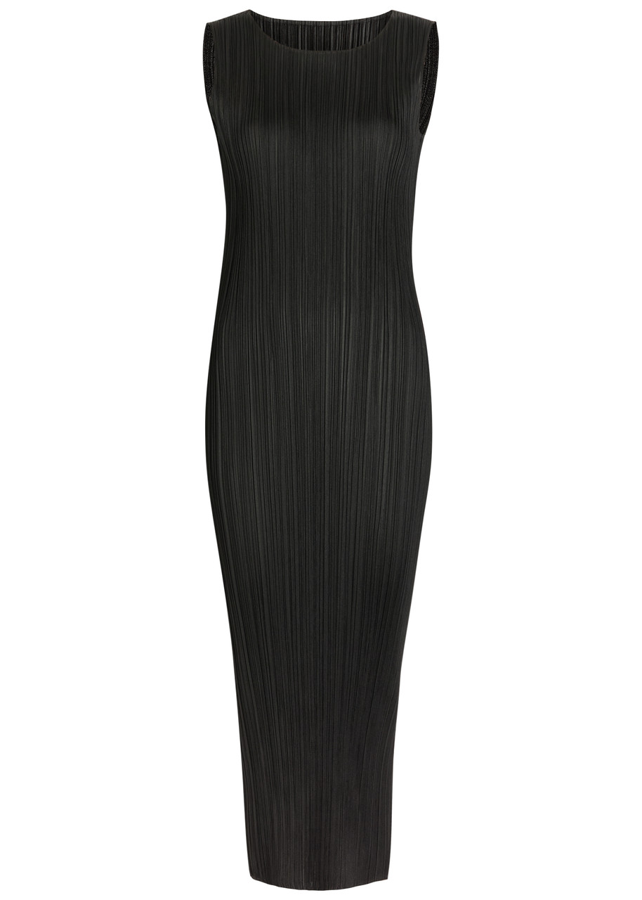 PLEATS PLEASE ISSEY MIYAKE Pleated woven midi dress | Harvey Nichols