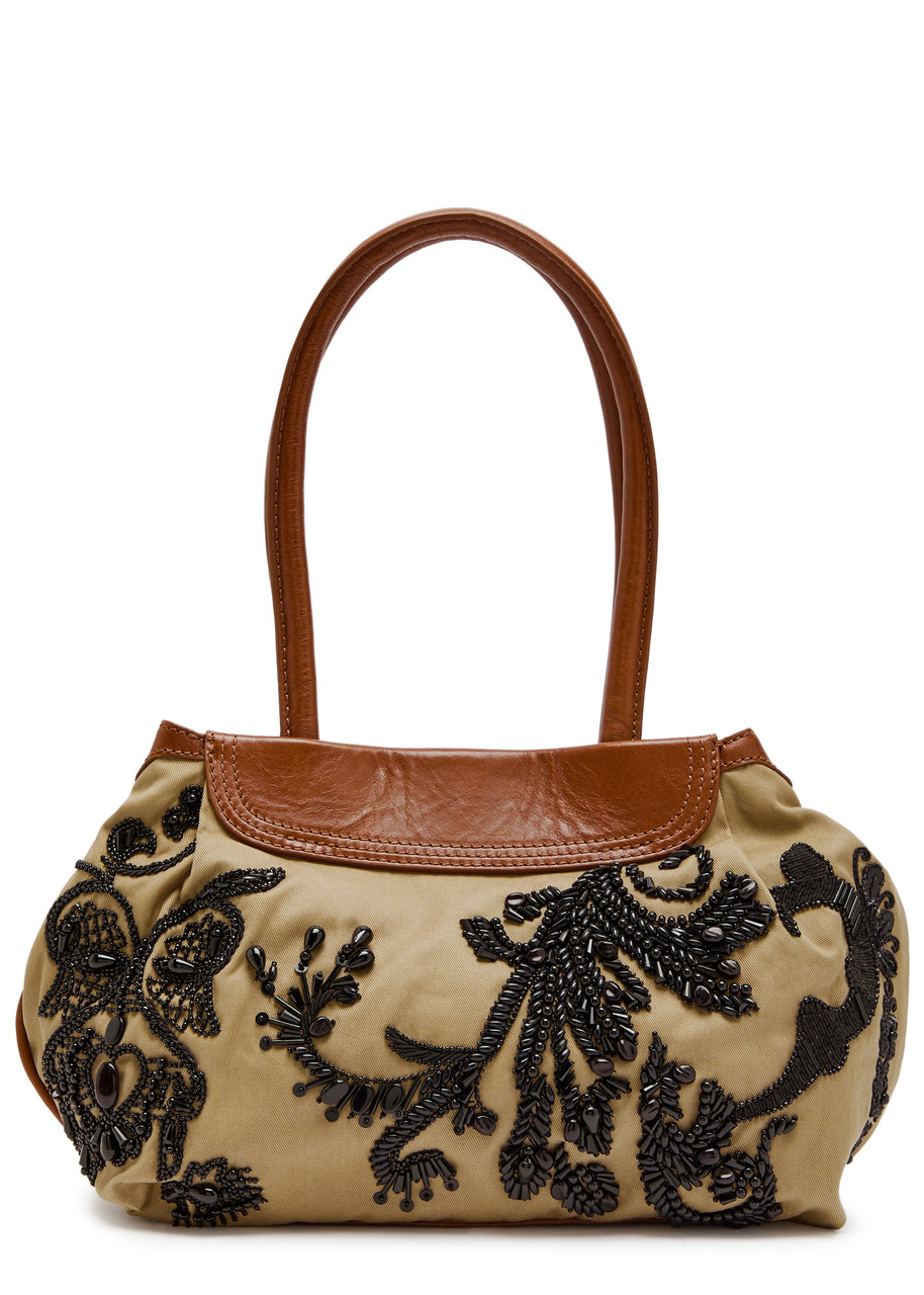 DRIES VAN NOTEN Blossom embellished twill shoulder bag | Harvey