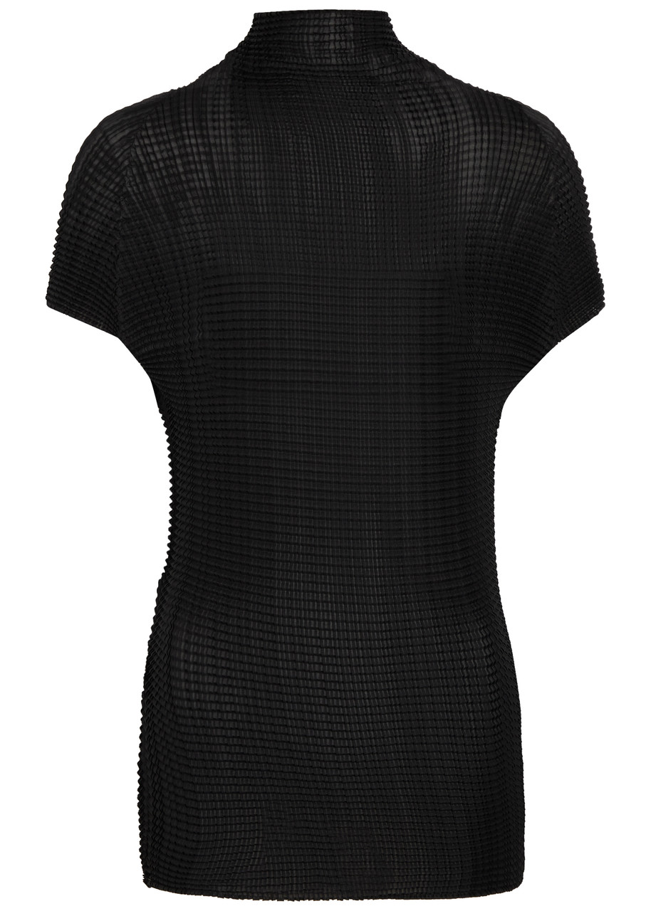 ISSEY MIYAKE Pleated high-neck woven top | Harvey Nichols