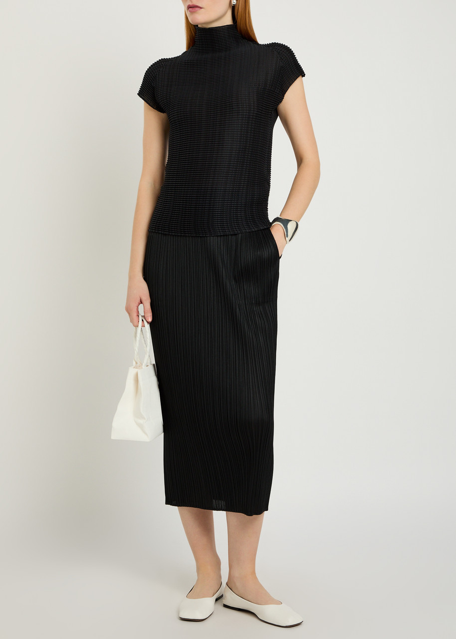 ISSEY MIYAKE Pleated high-neck woven top | Harvey Nichols