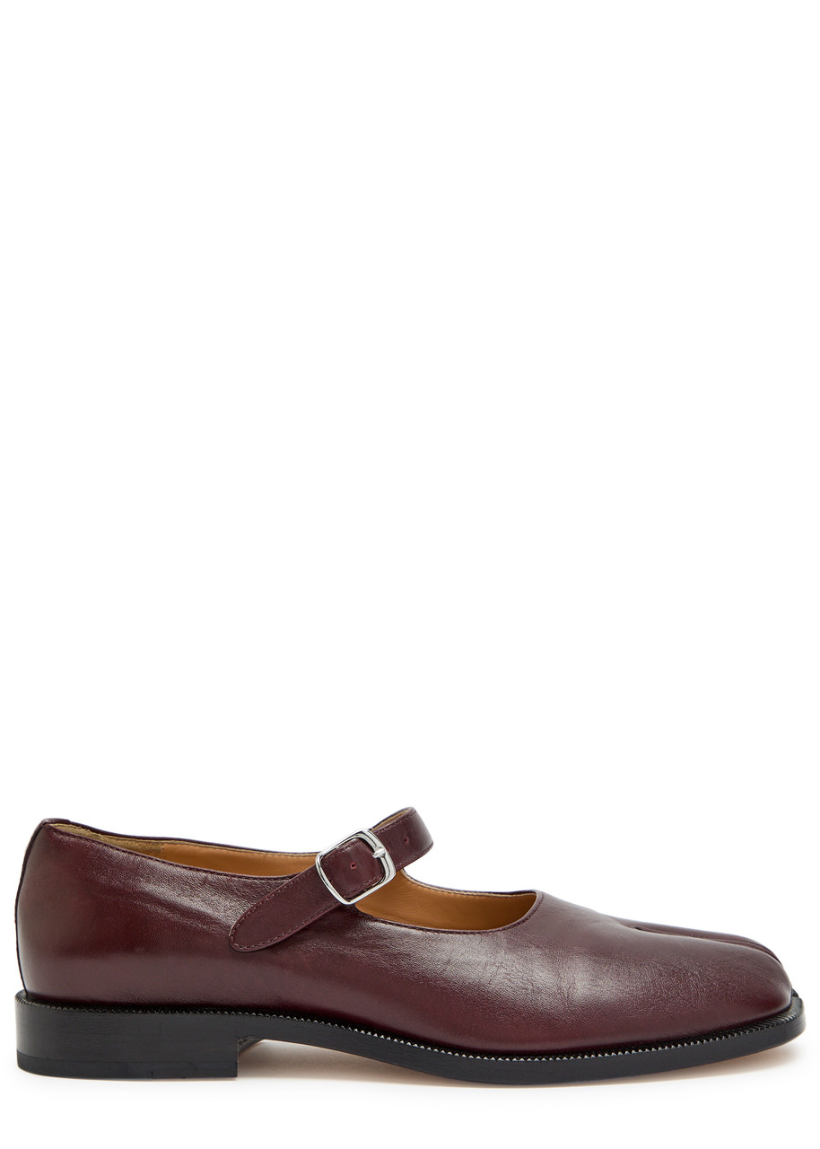 MAISON MARGIELA Tabi leather Mary Jane flats | Harvey Nichols