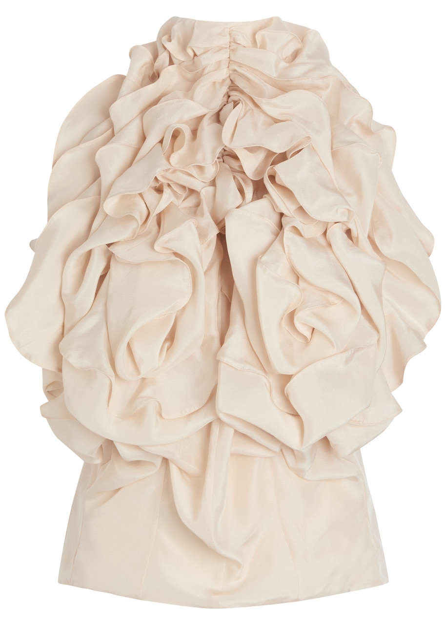 トップス maison martin Margiela MAISON MARGIELA Ruffled silk top | Harvey Nichols