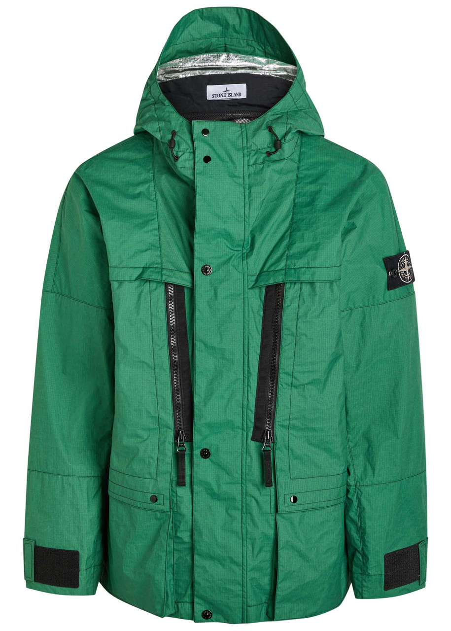 STONE ISLAND Heat-reactive hooded nylon-ripstop jacket | Harvey