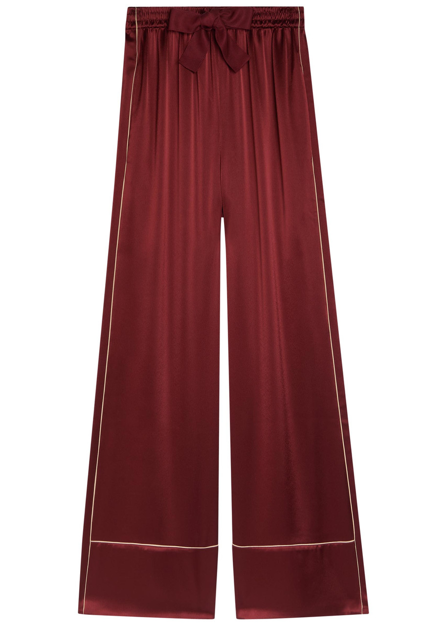 ROKSANDA Nael wide-leg satin trousers | Harvey Nichols