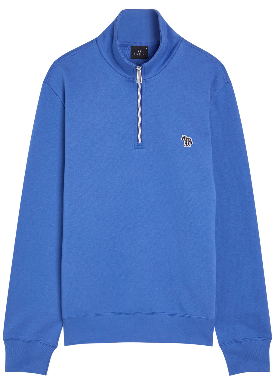PS PAUL SMITH Appliquéd half-zip cotton sweatshirt | Harvey Nichols