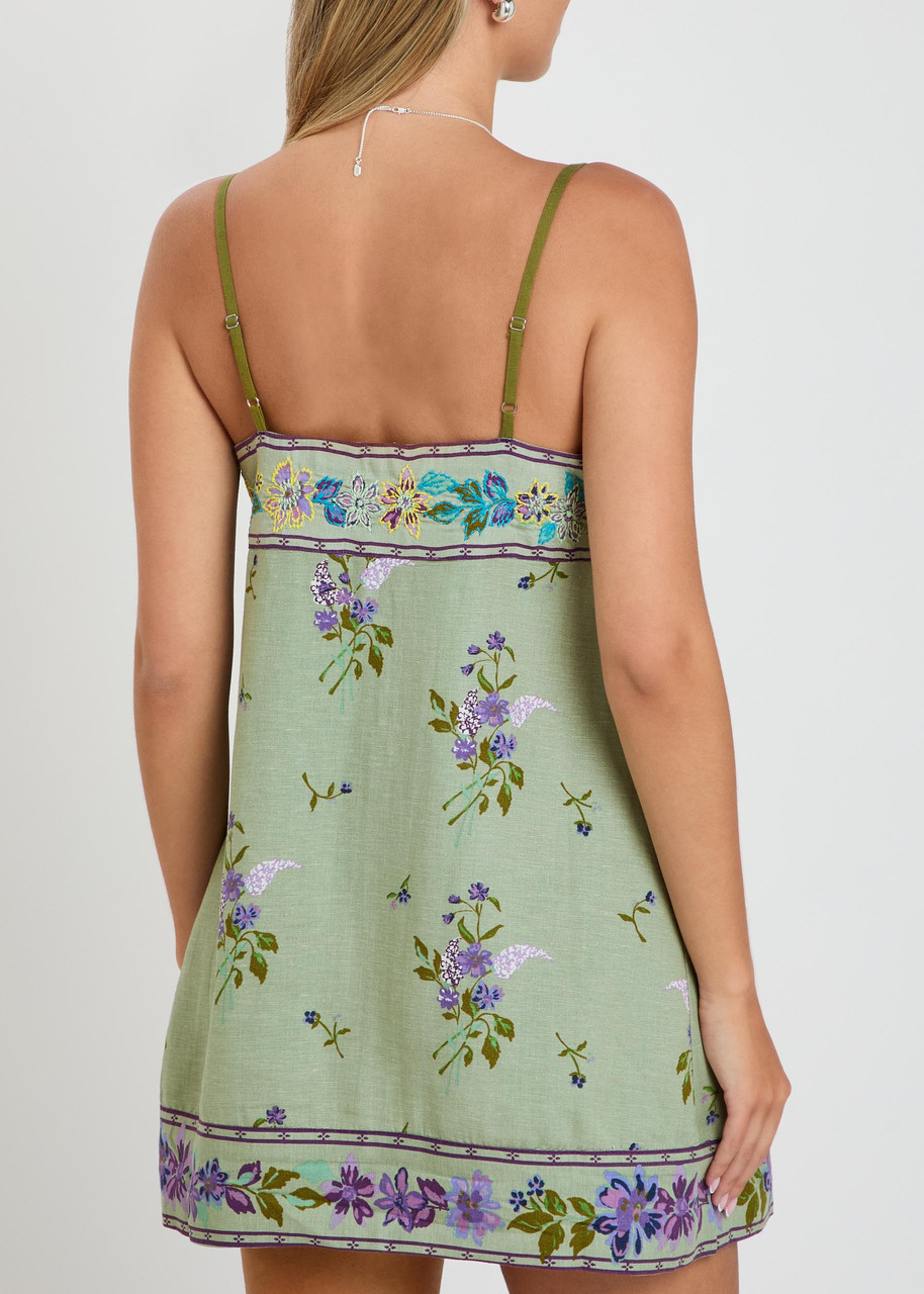 FREE PEOPLE Bali floral-embroidered woven mini dress | Harvey Nichols FREE PEOPLE Bali floral-embroidered woven mini dress | Harvey Nichols