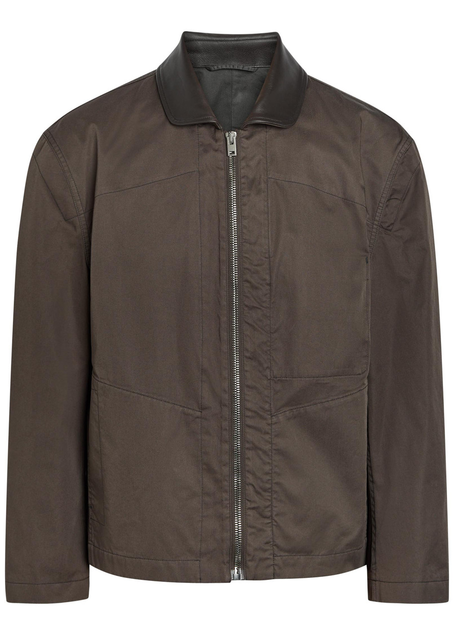 LEMAIRE Leather-collar cotton jacket | Harvey Nichols