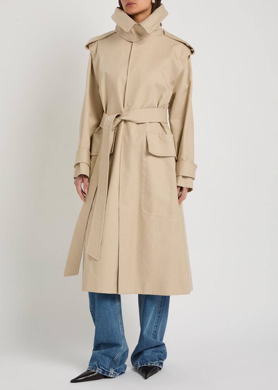 VICTORIA BECKHAM Philippa belted cotton trench coat | Harvey Nichols