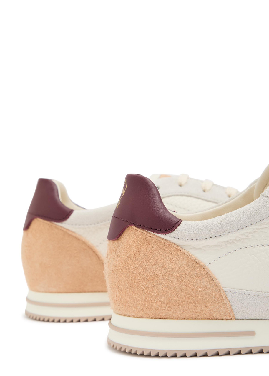 BRUNELLO CUCINELLI Panelled grained leather sneakers | Harvey Nichols
