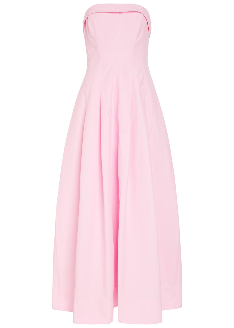 SIMKHAI Avril strapless cotton-blend maxi dress | Harvey Nichols