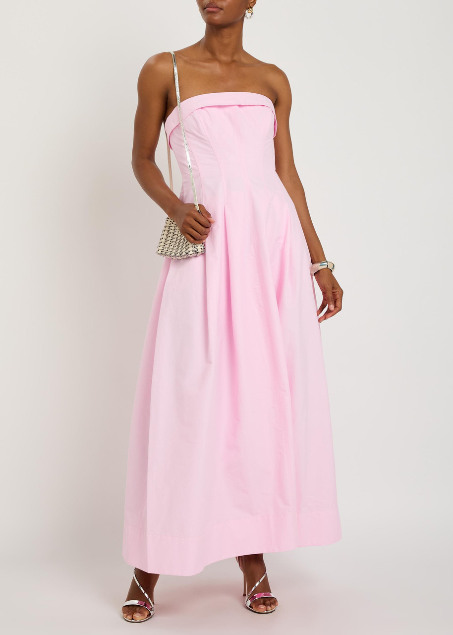 SIMKHAI Avril strapless cotton-blend maxi dress | Harvey Nichols
