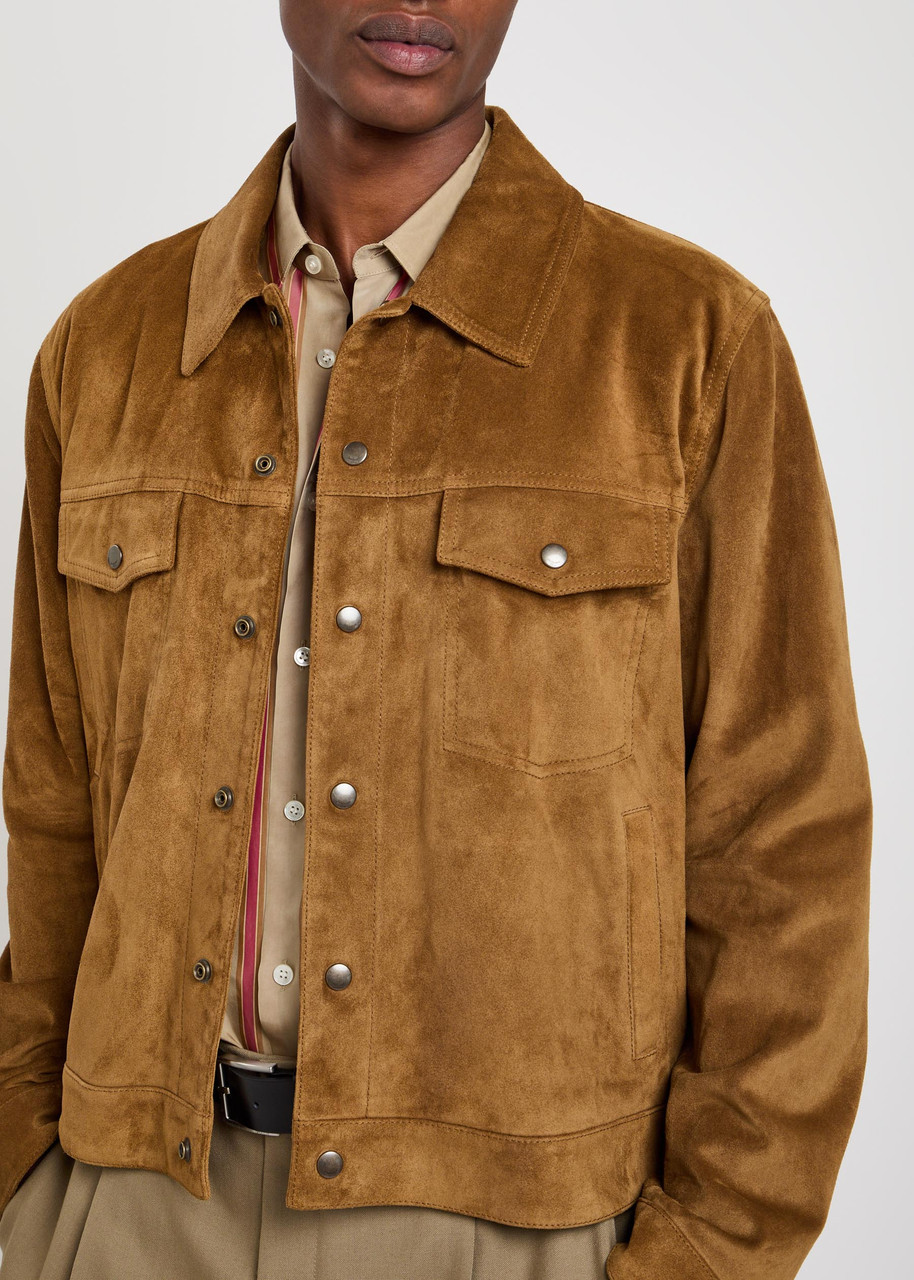 SAINT LAURENT Suede jacket | Harvey Nichols