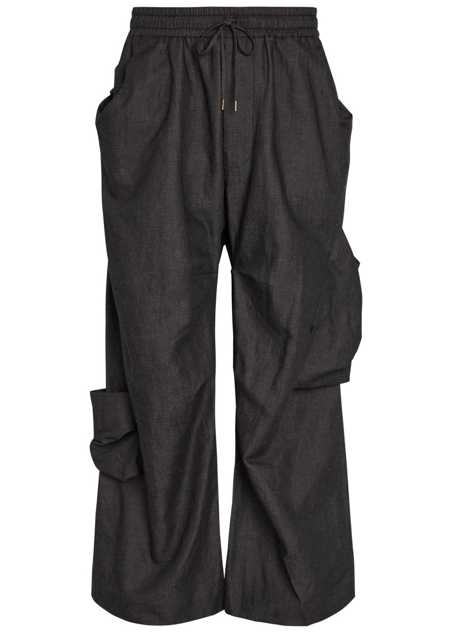 パンツ Vivienne Westwood 2000s Wide cargo pants VIVIENNE WESTWOOD Achilles draped wide-leg cotton-blend cargo