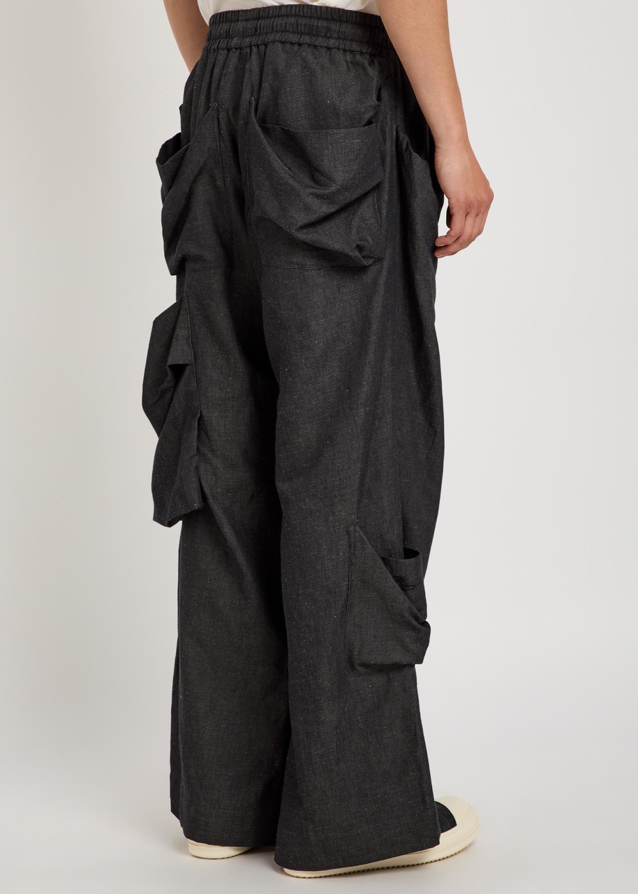 VIVIENNE WESTWOOD Achilles draped wide-leg cotton-blend cargo