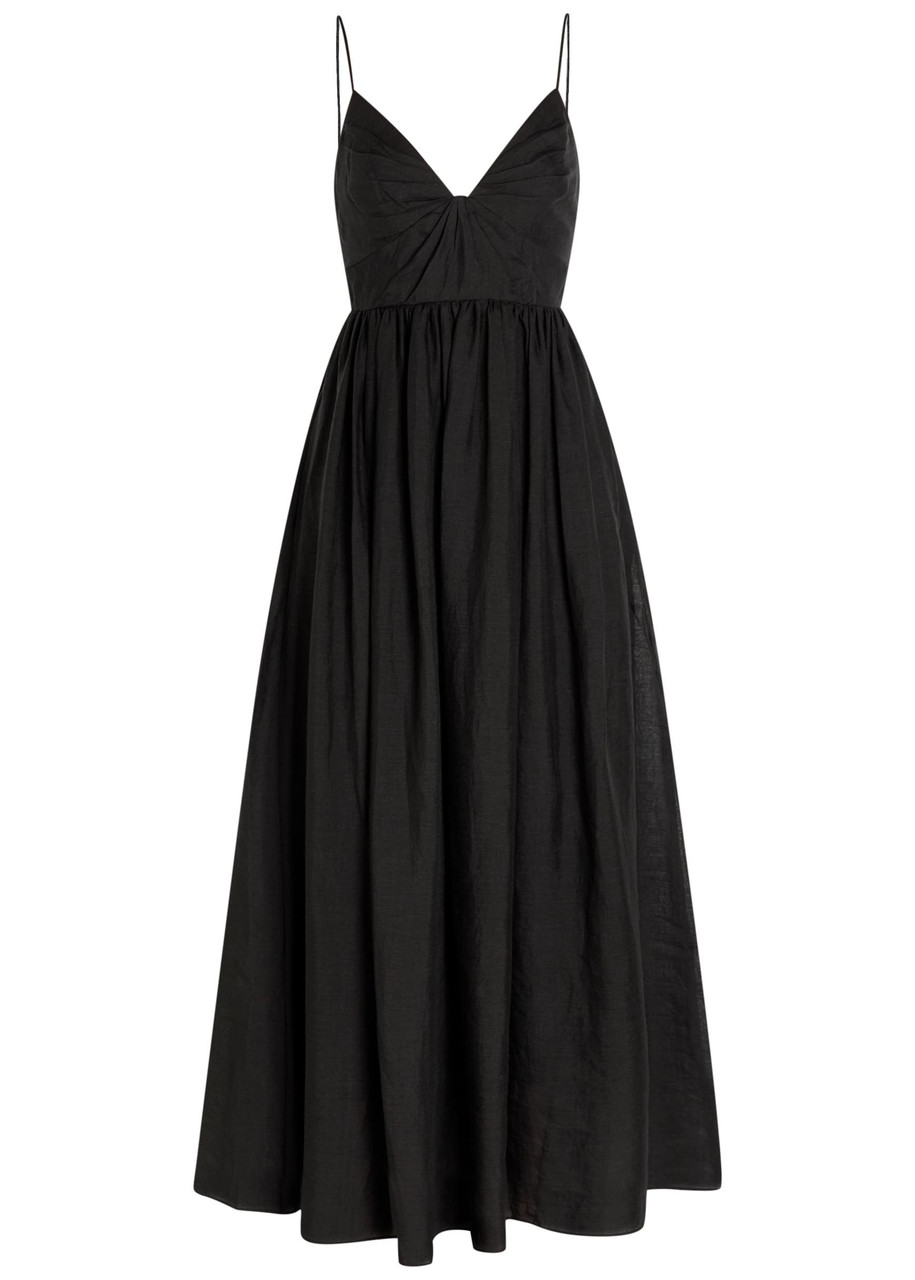AJE Vacation pleated ramie maxi dress | Harvey Nichols