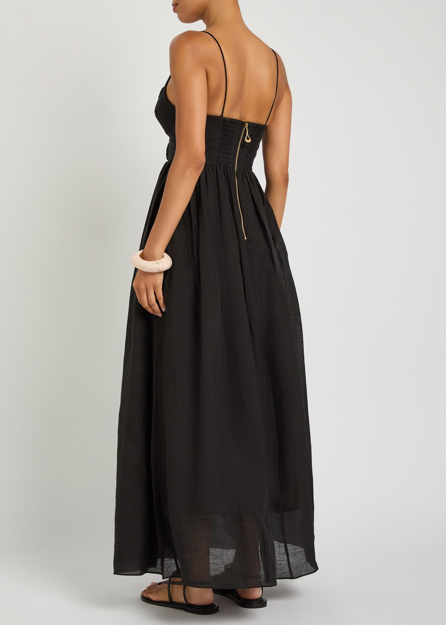 AJE Vacation pleated ramie maxi dress | Harvey Nichols