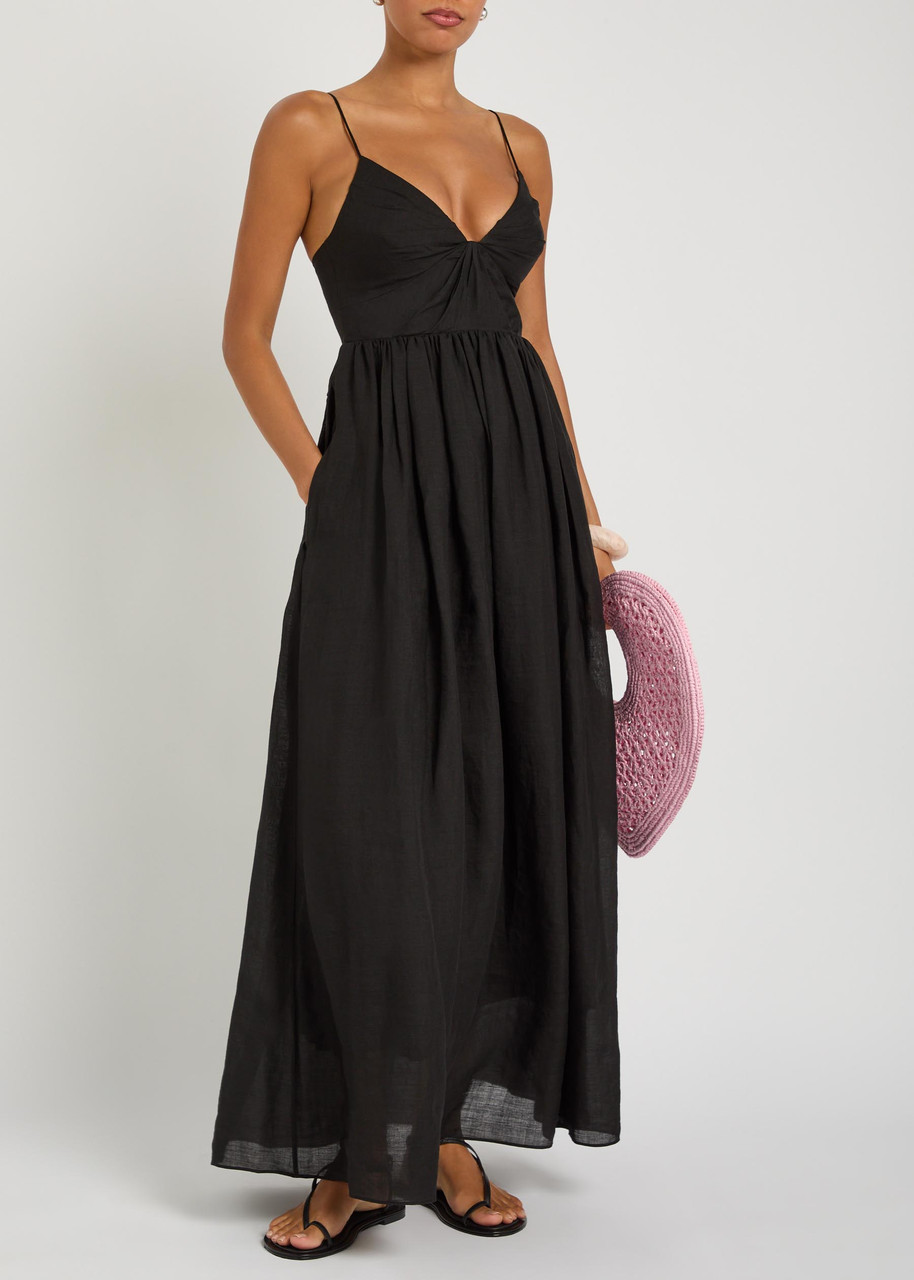AJE Vacation pleated ramie maxi dress | Harvey Nichols