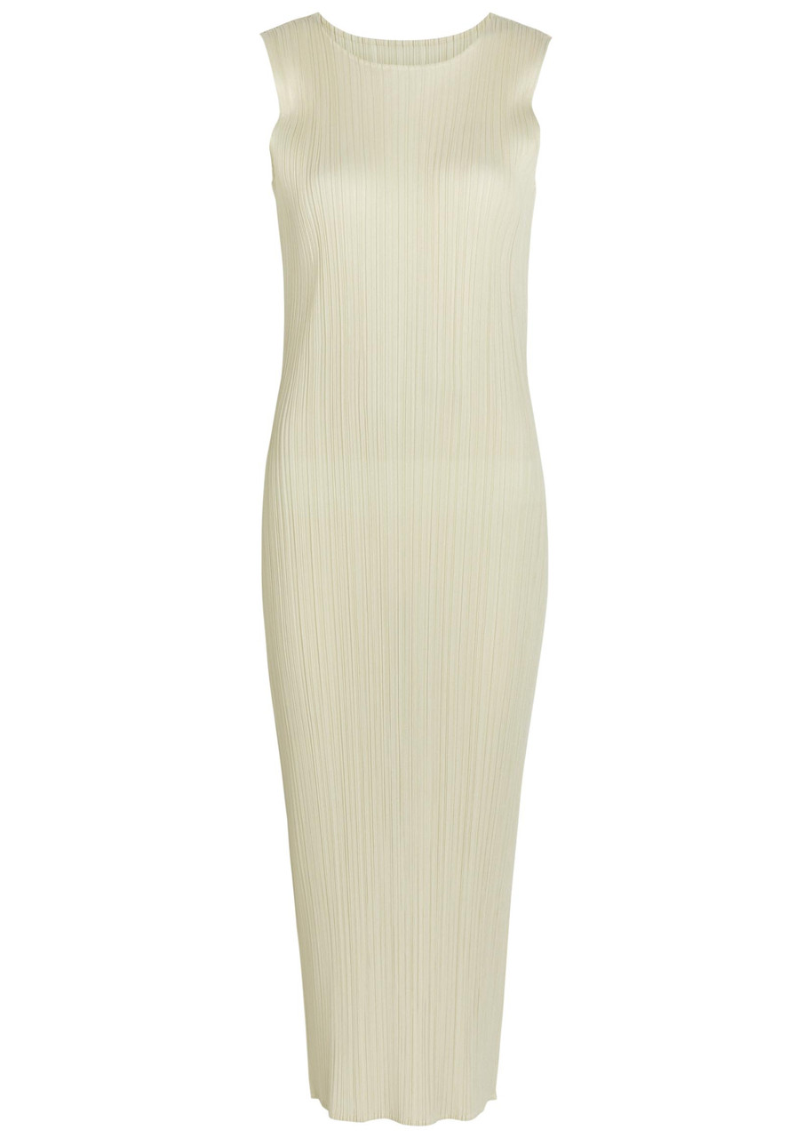 PLEATS PLEASE ISSEY MIYAKE Pleated woven midi dress | Harvey Nichols