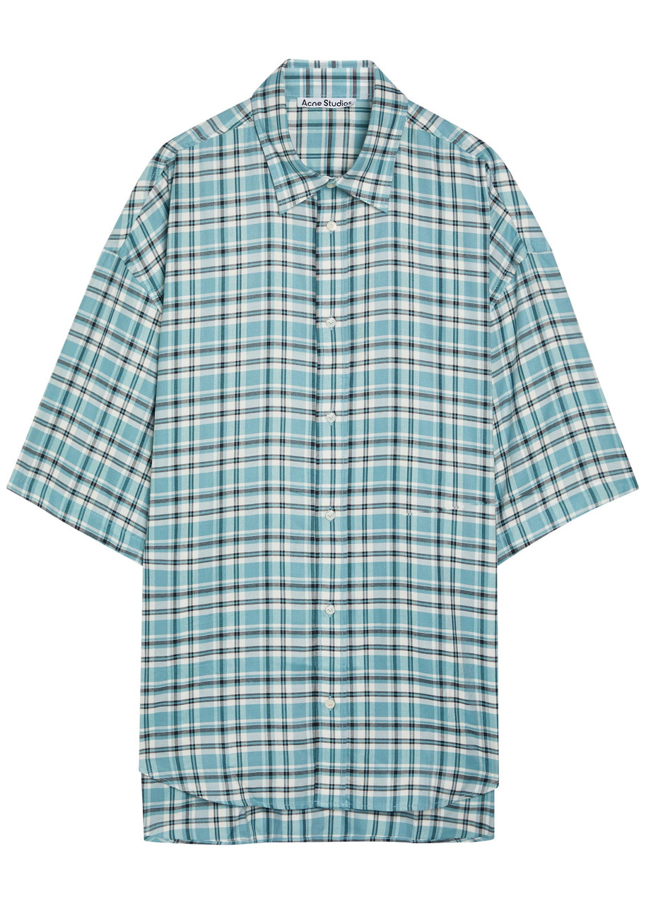 ACNE STUDIOS Oversized checked woven shirt | Harvey Nichols