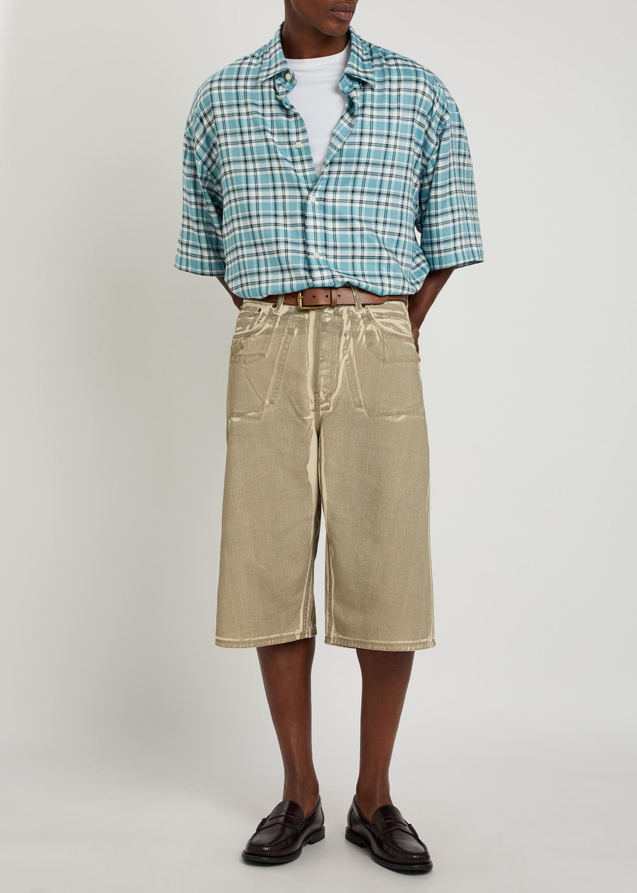 ACNE STUDIOS Two-tone denim shorts | Harvey Nichols