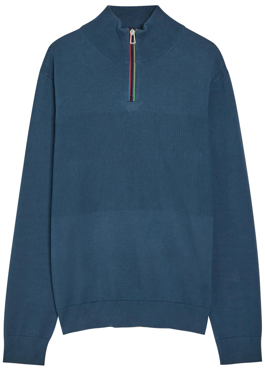 PS PAUL SMITH Half-zip cotton jumper | Harvey Nichols