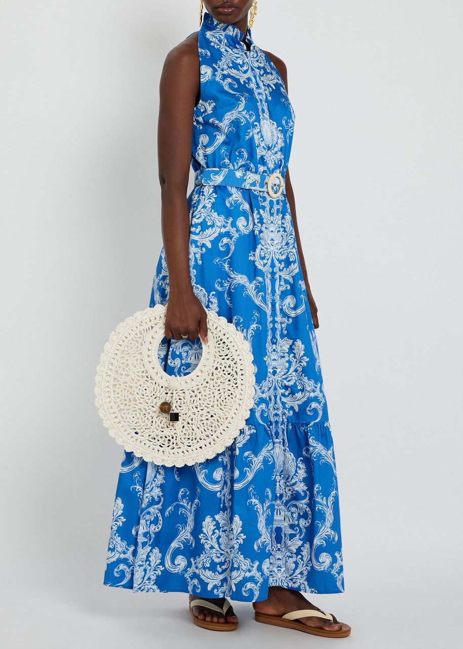 BORGO DE NOR Biba printed belted cotton maxi dress | Harvey Nichols