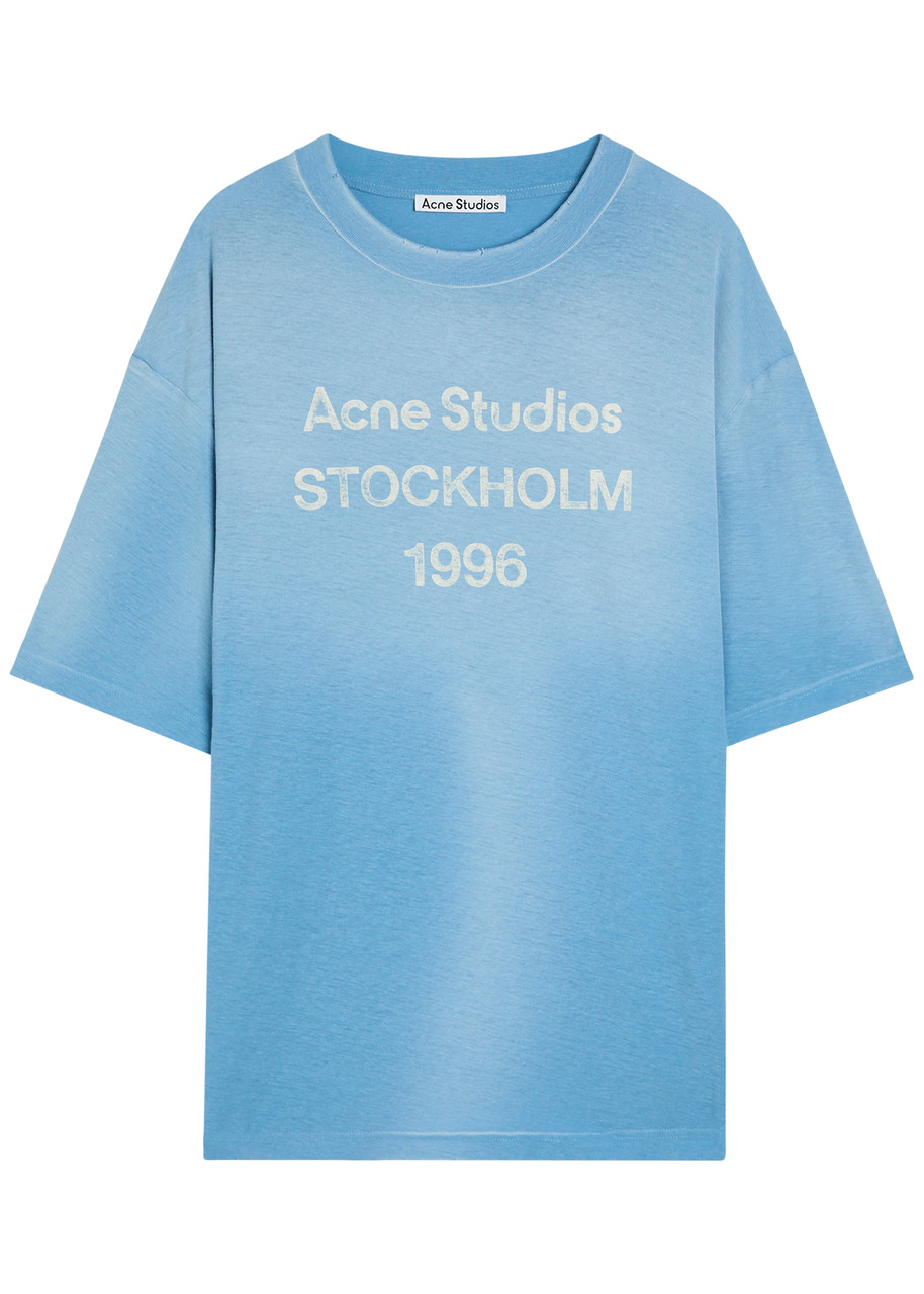 ACNE STUDIOS Logo-print cotton-blend T-shirt | Harvey Nichols