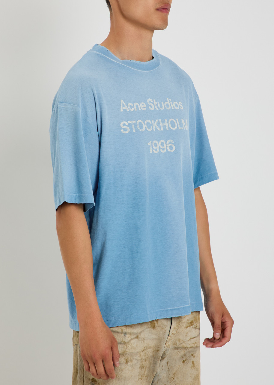ACNE STUDIOS Logo-print cotton-blend T-shirt | Harvey Nichols