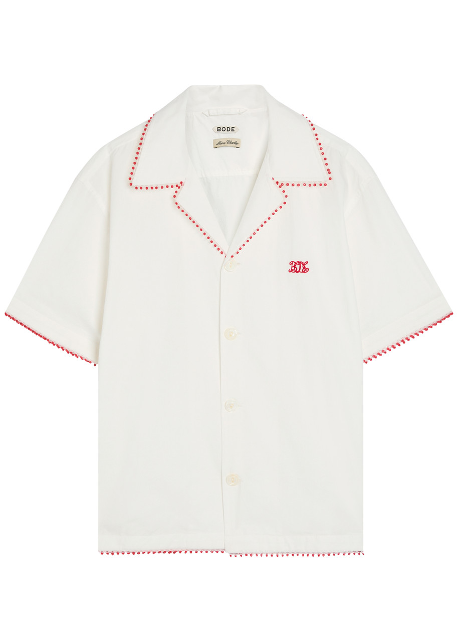 BODE Redbud logo-embroidered cotton-poplin shirt | Harvey Nichols