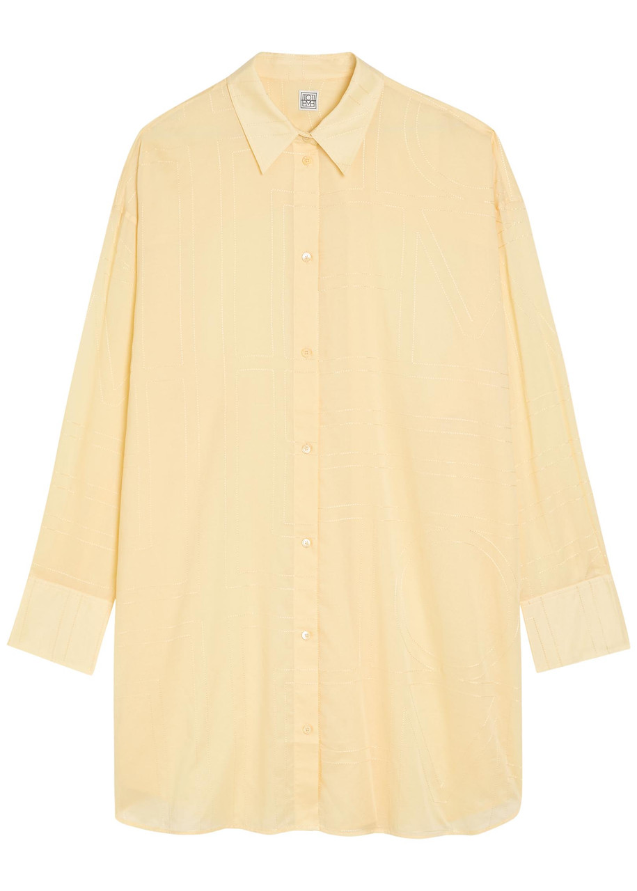 TOTEME Logo-monogrammed cotton-blend shirt | Harvey Nichols