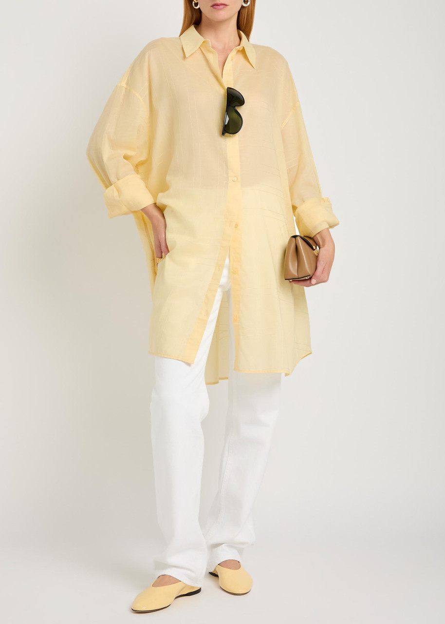 TOTEME Logo-monogrammed cotton-blend shirt | Harvey Nichols