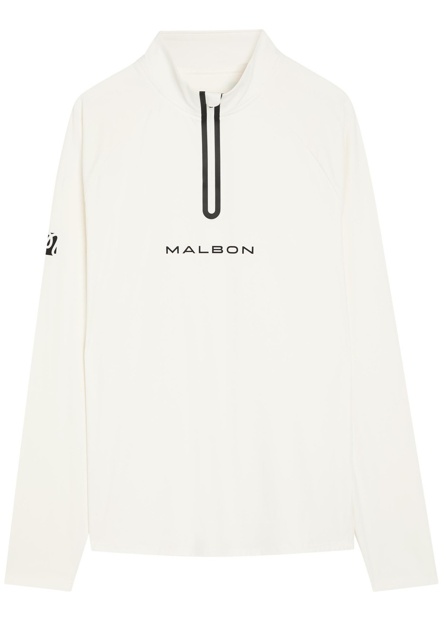 MALBON Performance logo half-zip stretch-jersey top | Harvey Nichols