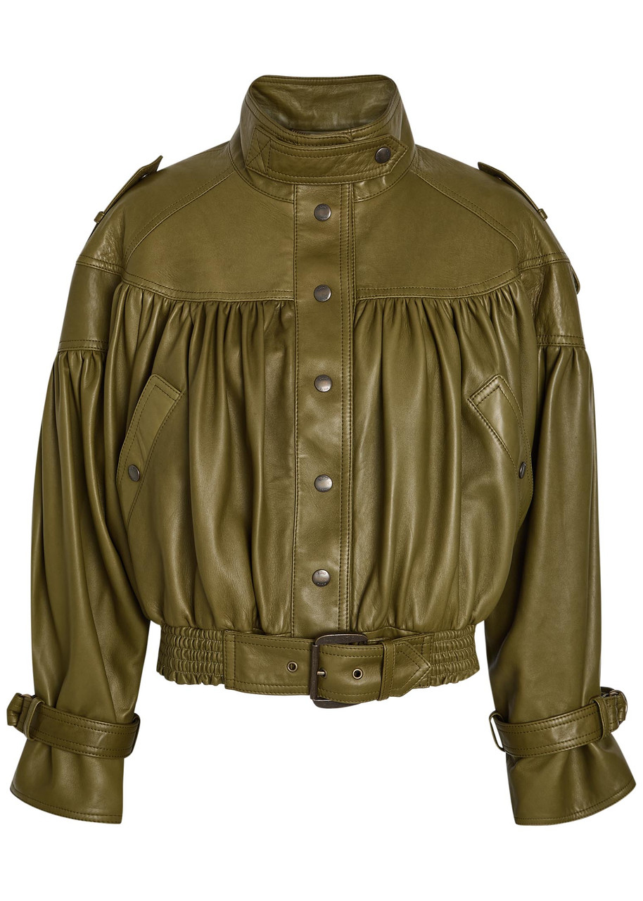CHLOE Cropped leather jacket | Harvey Nichols