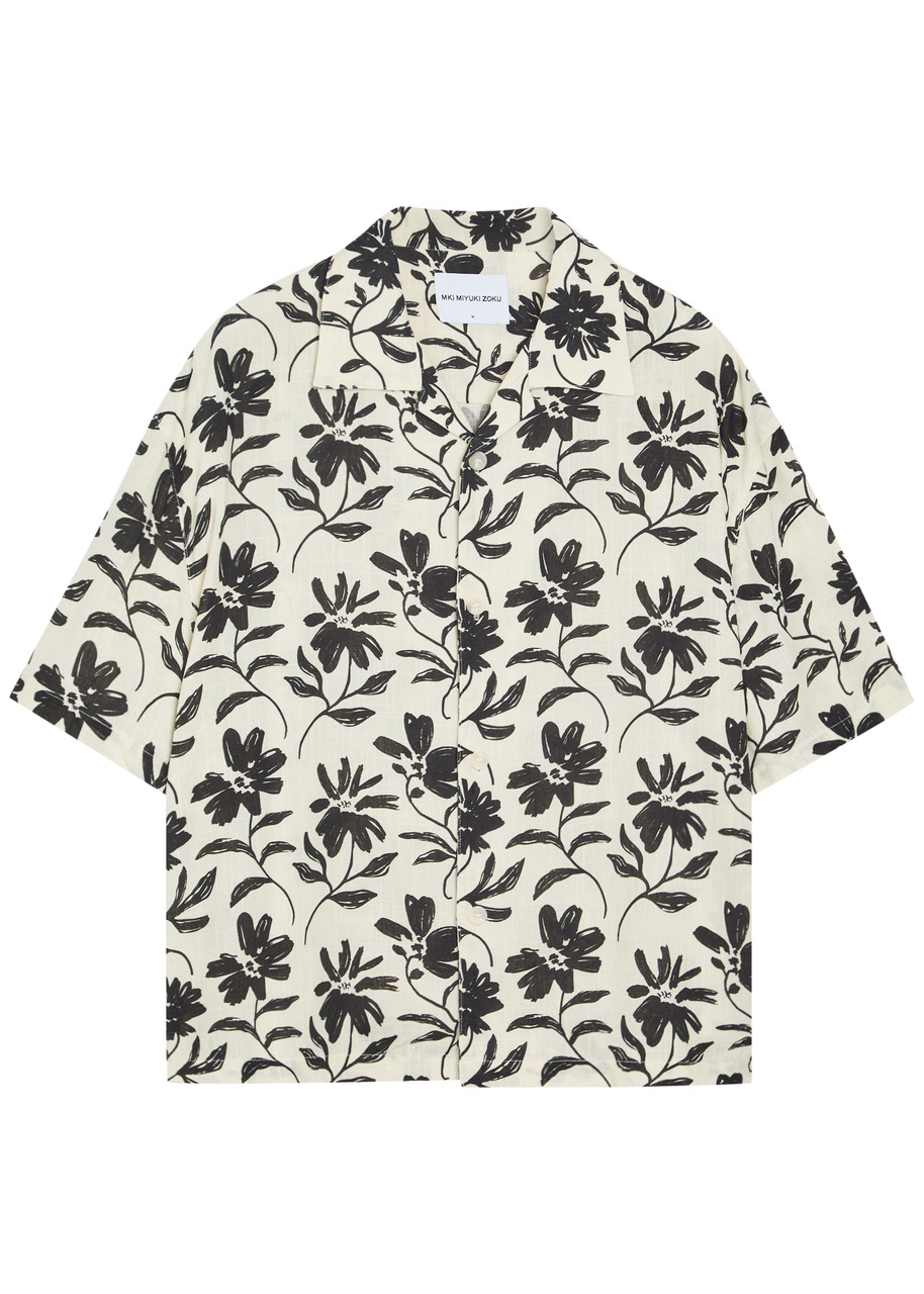 MKI MIYUKI ZOKU Floral rayon and linen-blend shirt | Harvey Nichols