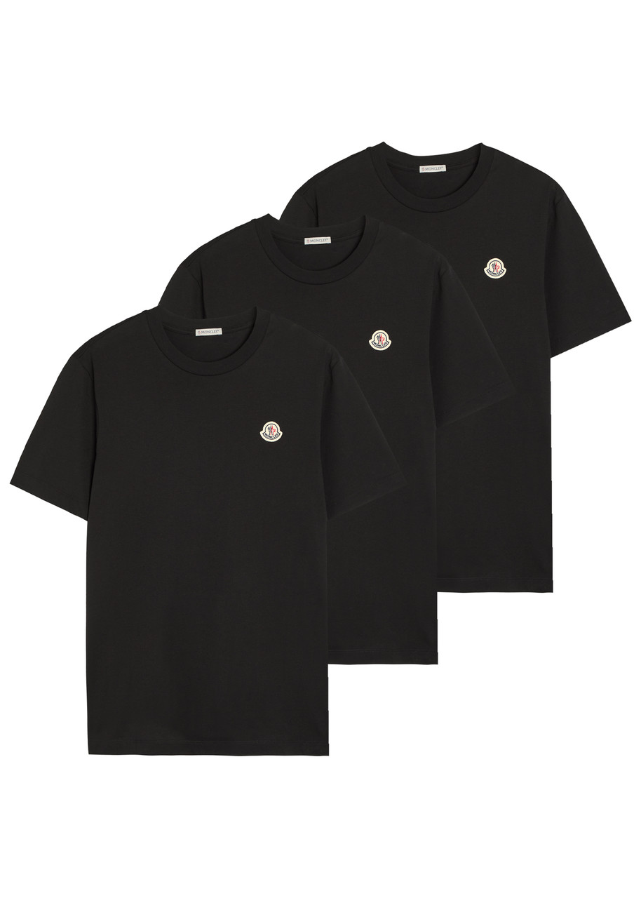 MONCLER Logo cotton T-shirt - set of three | Harvey Nichols