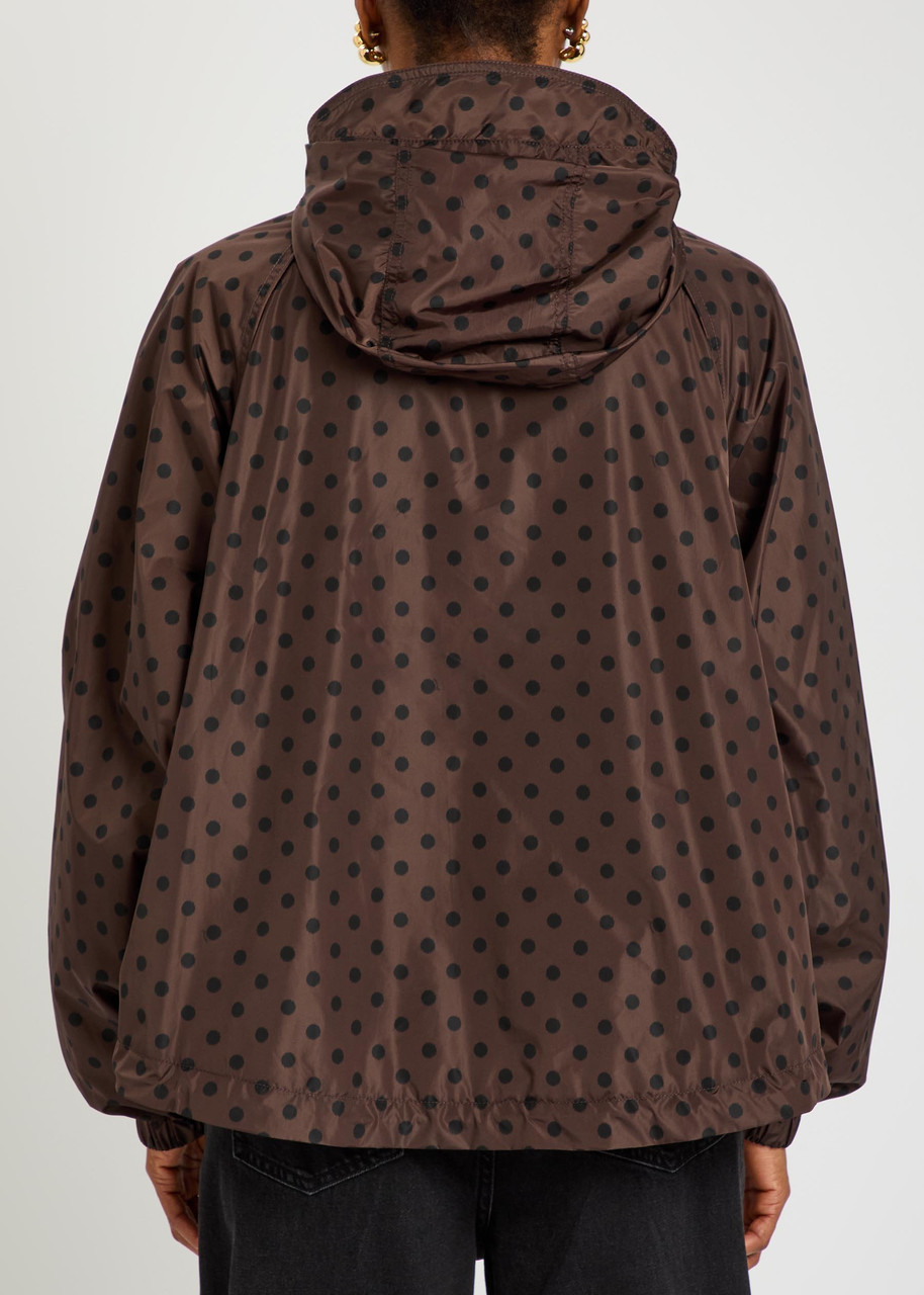 GANNI Polka dot hooded shell jacket | Harvey Nichols