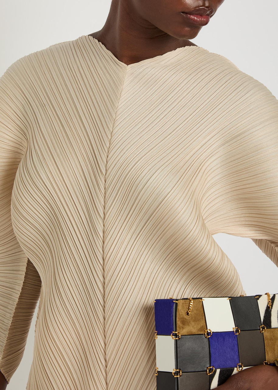PLEATS PLEASE ISSEY MIYAKE Pleated sculpted woven top | Harvey Nichols