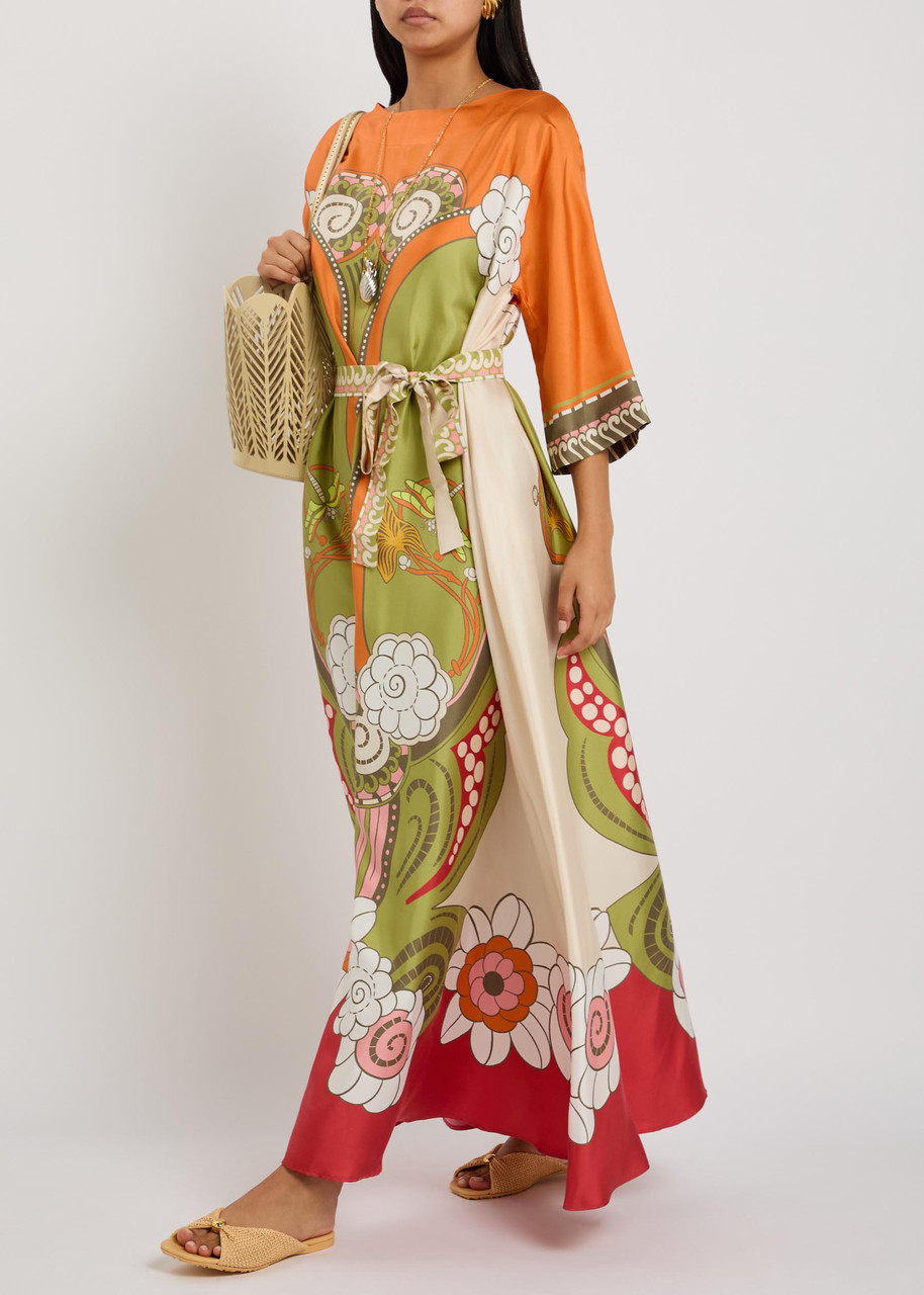 LA DOUBLE J Muumuu printed silk maxi dress | Harvey Nichols