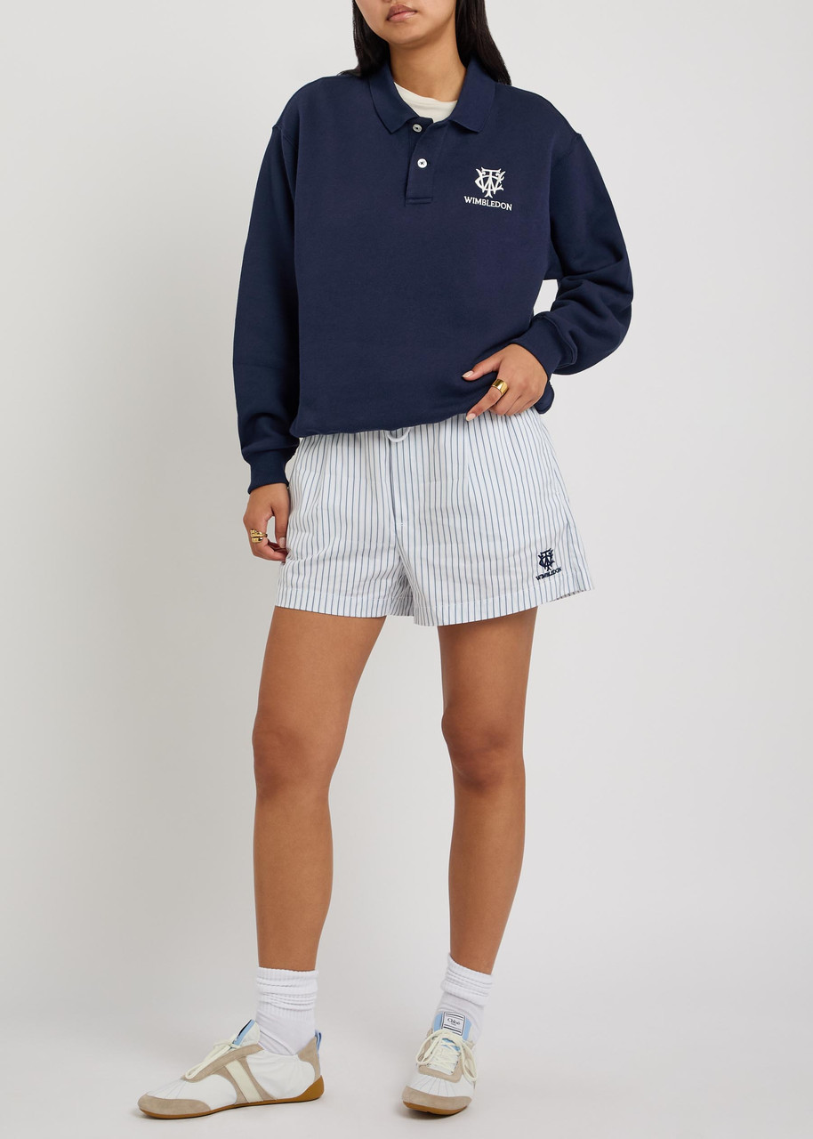 POLO RALPH LAUREN Embroidered cotton-blend polo sweatshirt
