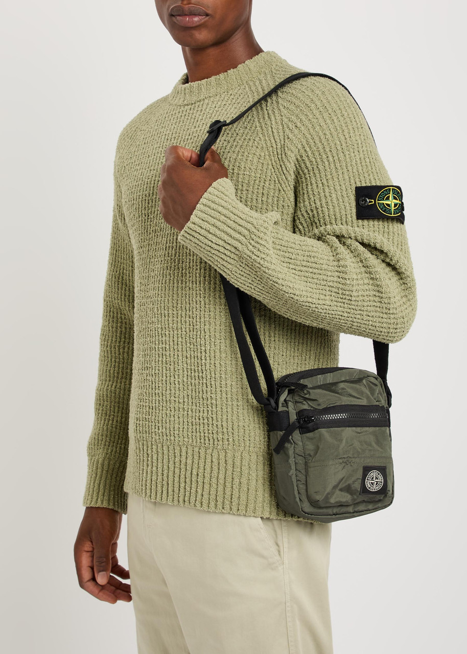 STONE ISLAND Logo-appliquéd nylon pouch bag | Harvey Nichols