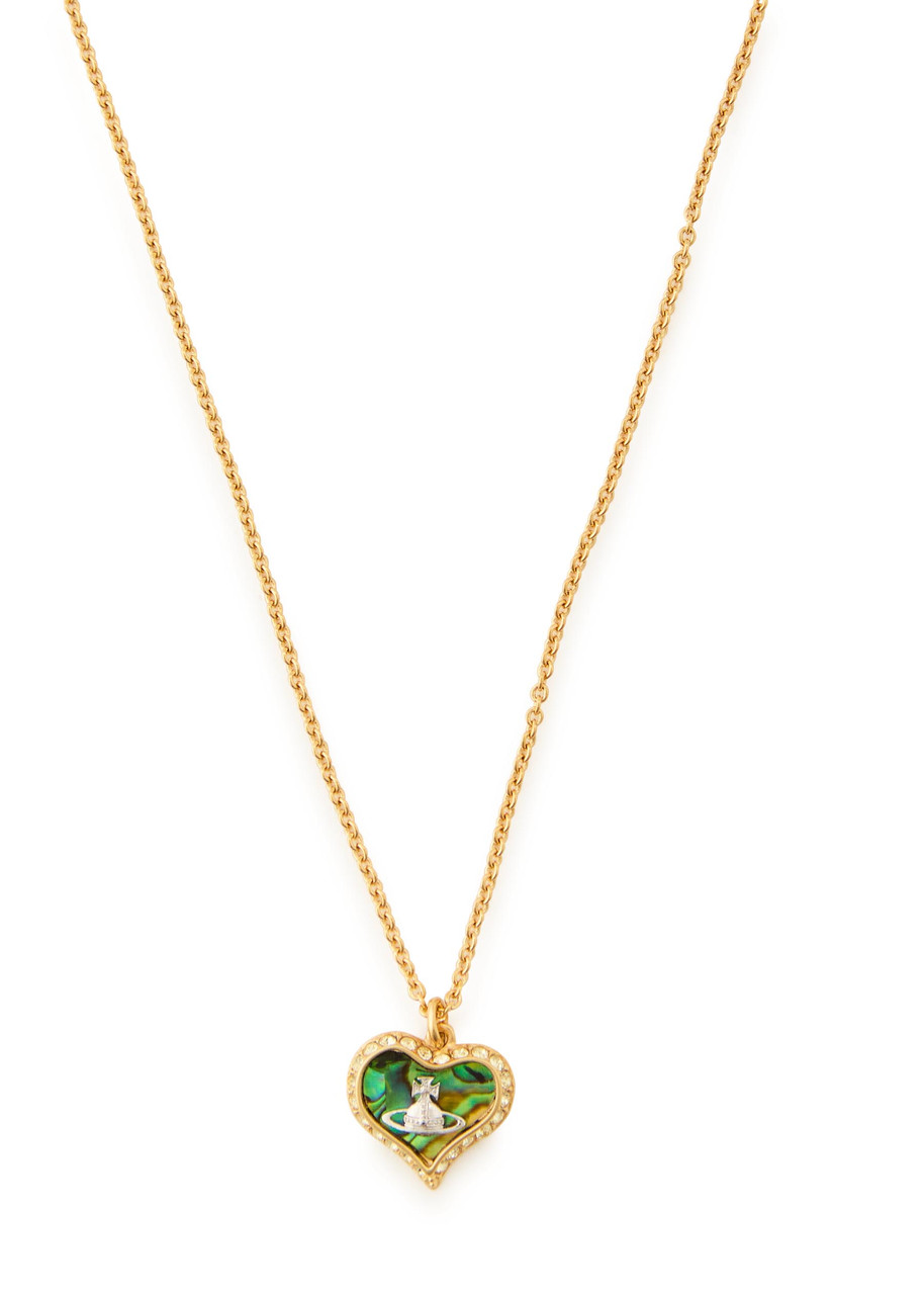 VIVIENNE WESTWOOD Petra crystal-embellished heart necklace