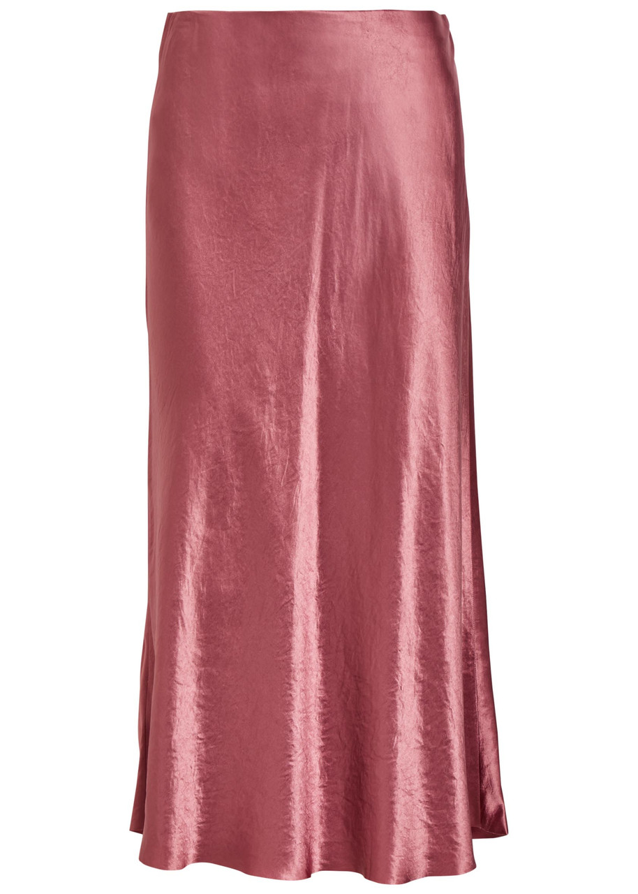 vince crinkled satin midi dress VINCE. Crinkled-satin midi slip dress