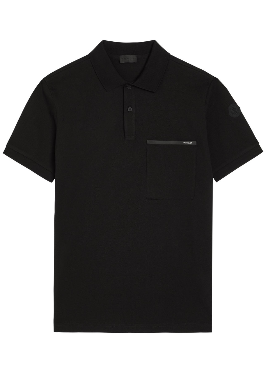 MONCLER Logo-appliquéd piqué cotton polo shirt | Harvey Nichols