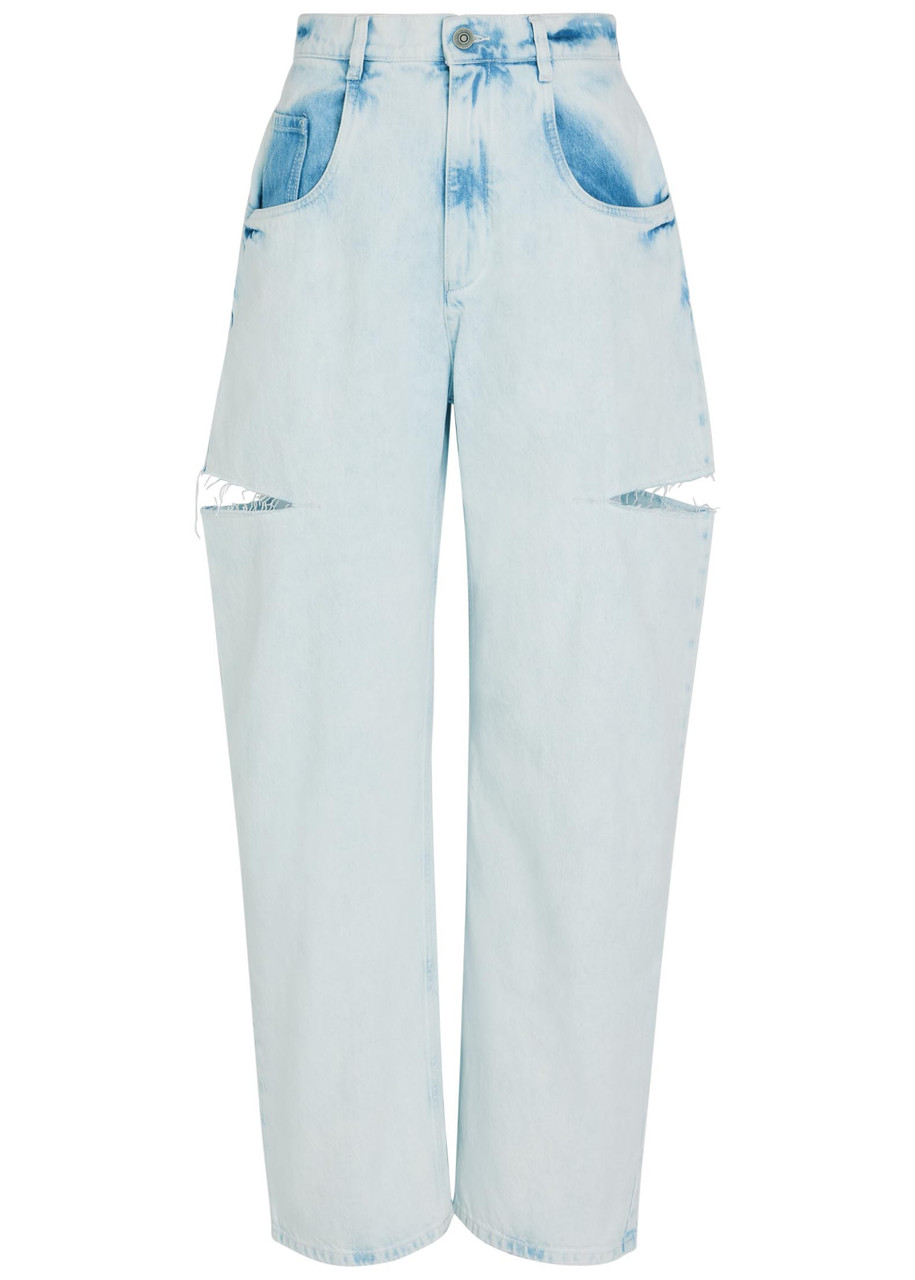 MAISON MARGIELA Cut-out wide-leg jeans | Harvey Nichols