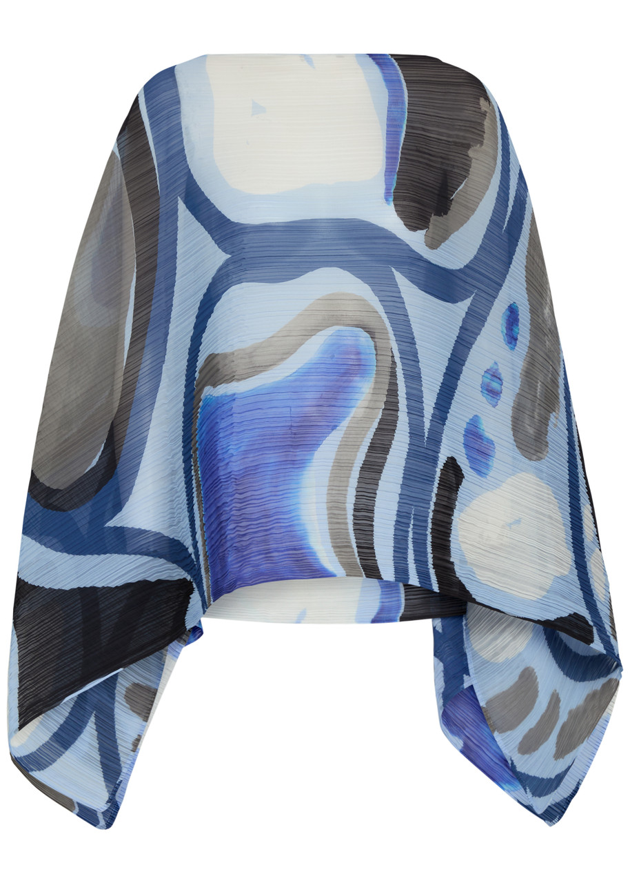 PLEATS PLEASE ISSEY MIYAKE Printed pleated woven stole | Harvey