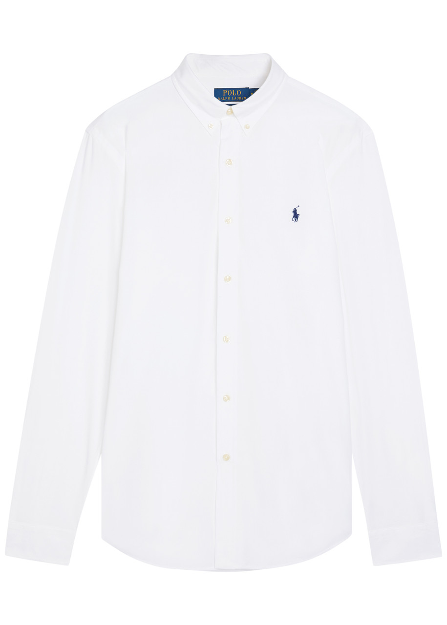POLO RALPH LAUREN Logo-embroidered stretch-cotton shirt | Harvey