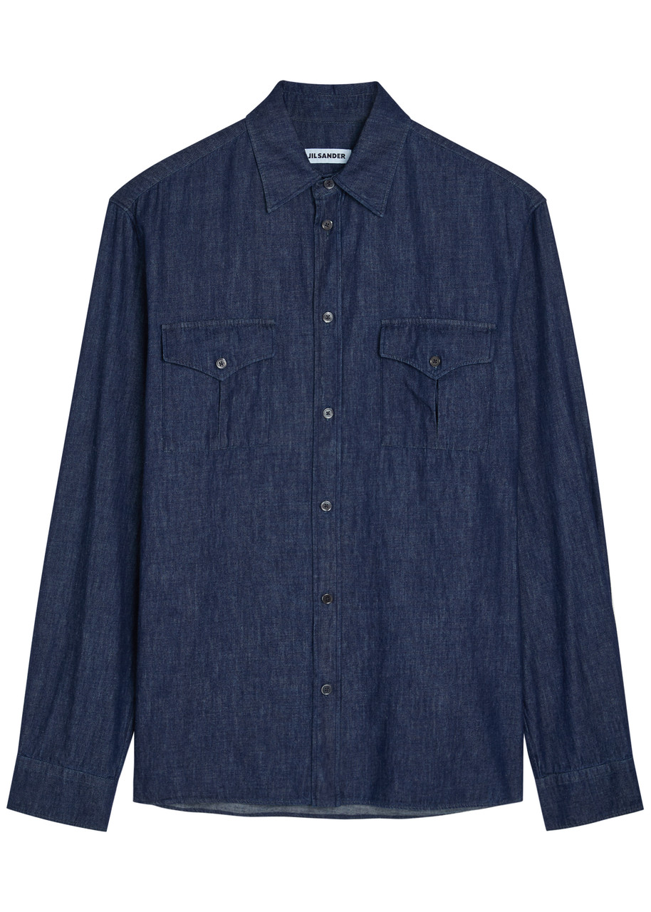 JIL SANDER Chest pocket denim shirt | Harvey Nichols