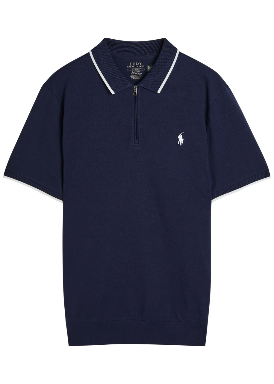 POLO RALPH LAUREN Logo-embroidered stretch-cotton polo shirt