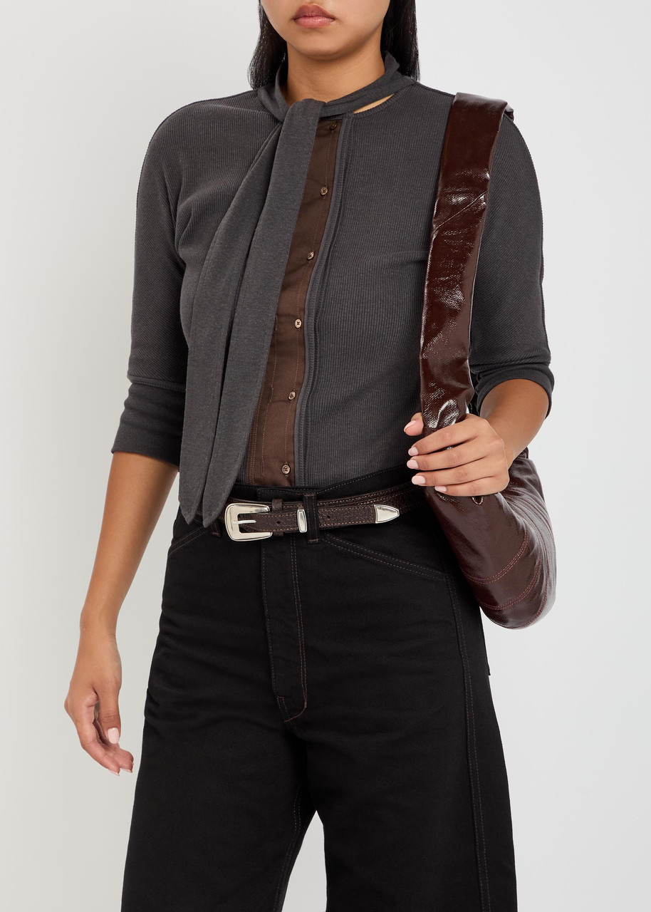 LEMAIRE Minimal Western grained leather belt | Harvey Nichols