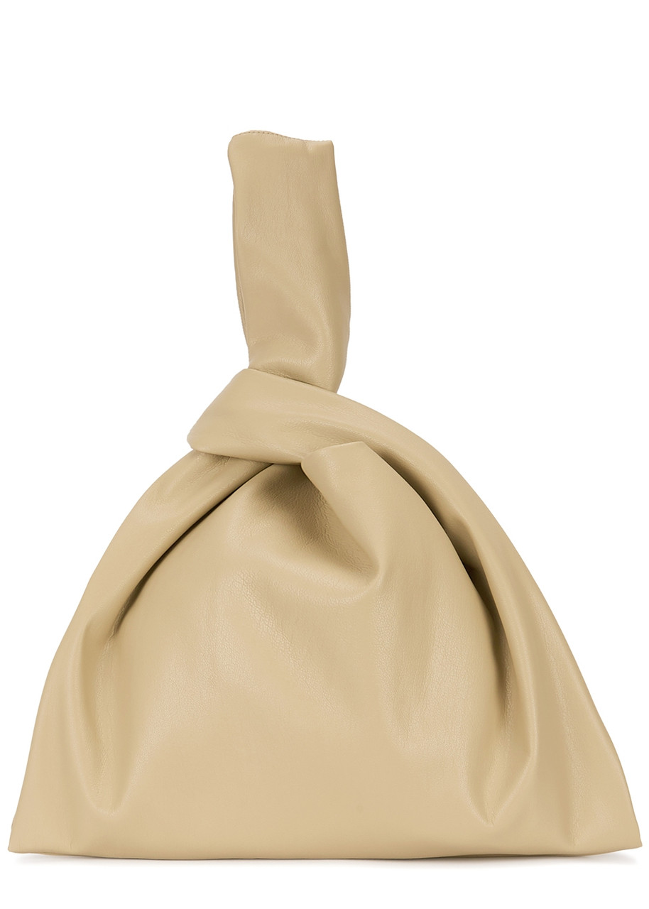 NANUSHKA Jen sand faux leather top handle bag | Harvey Nichols